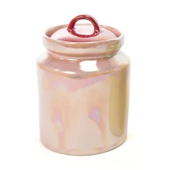 BARATTOLO IN CERAMICA SMALTATO LUCIDO 980ML D 11,5CM H 16CM ASS.