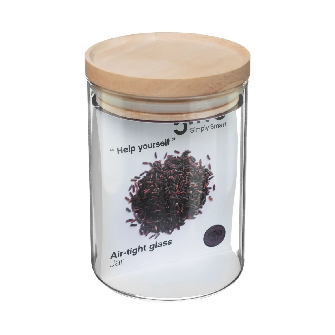 BARATTOLO ERMETICO IN VETRO BOROSILICATO 10X14CM 600ML