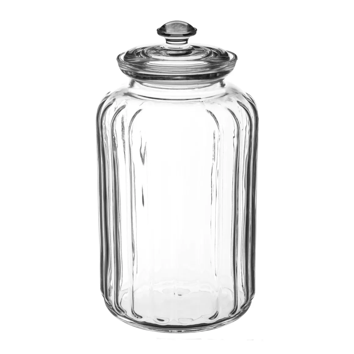 BARATTOLO IN VETRO CON COPERCHIO H. 22CM