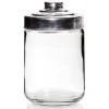 BARATTOLO IN VETRO TRASPARENTE CON TAPPO IN ALLUMINIO 800ML