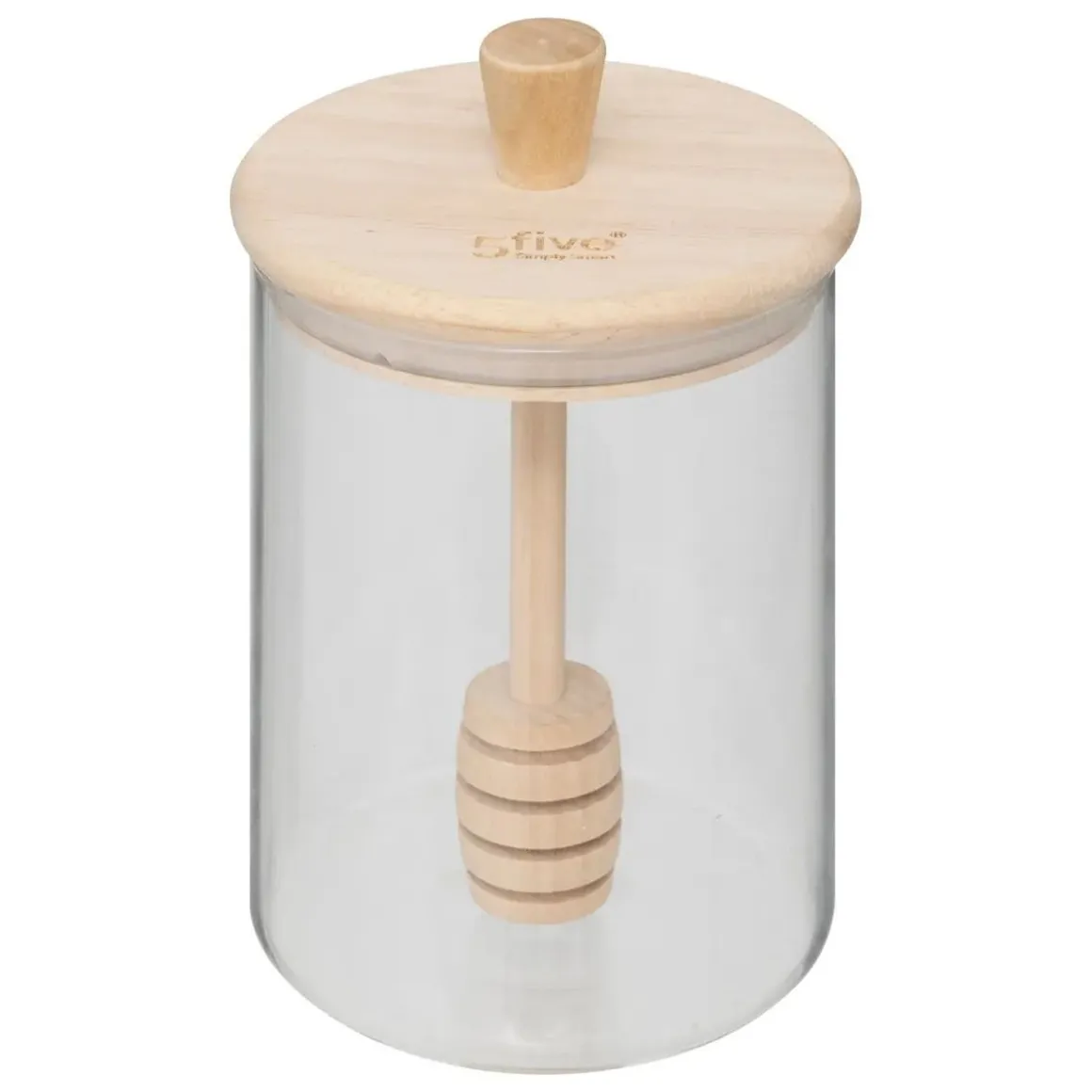 BARATTOLO PER IL MIELE IN VETRO LINEA HERMET CON TAPPO IN LEGNO 0,4LT