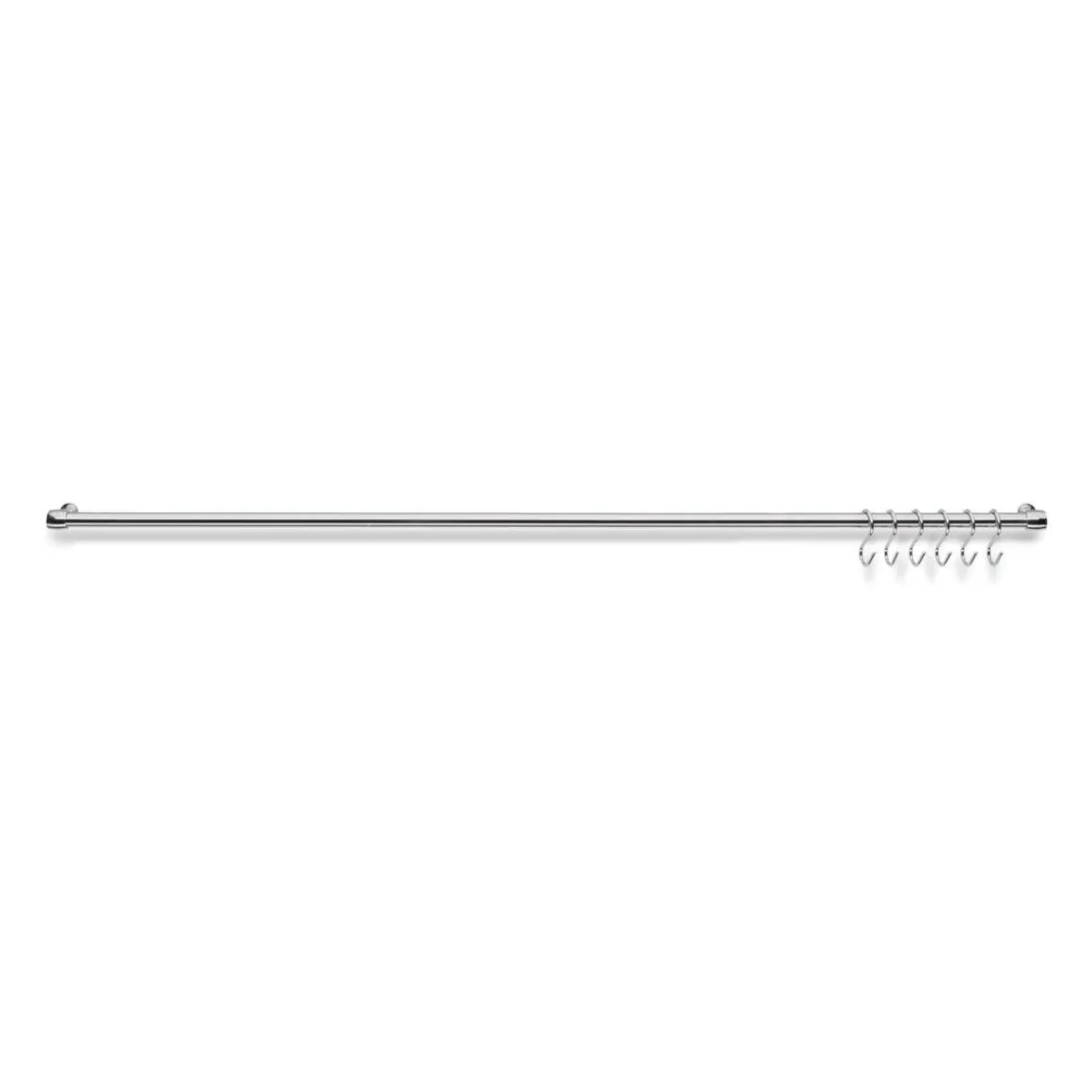 BARRA CON 6 GANCI LONARDO IN FERRO CROMATO 78CM