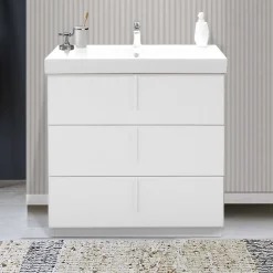 BASE BAGNO MOD. B201 CM 85 BIANCO OPACO