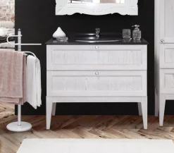 BASE BAGNO MOD. DIAMANTE CM 98 IN MASSELLO PATINATO