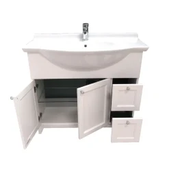 BASE BAGNO MOD. DIAMANTE CM 100 LEGNO MASSELLO BIANCO