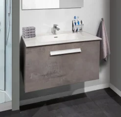 BASE BAGNO SOSPESA AURA CM 81 CEMENTO CHIARO
