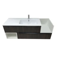 BASE BAGNO SOSPESA MOD. B201 CM 140 COLORE LAOS E BIANCO OPACO
