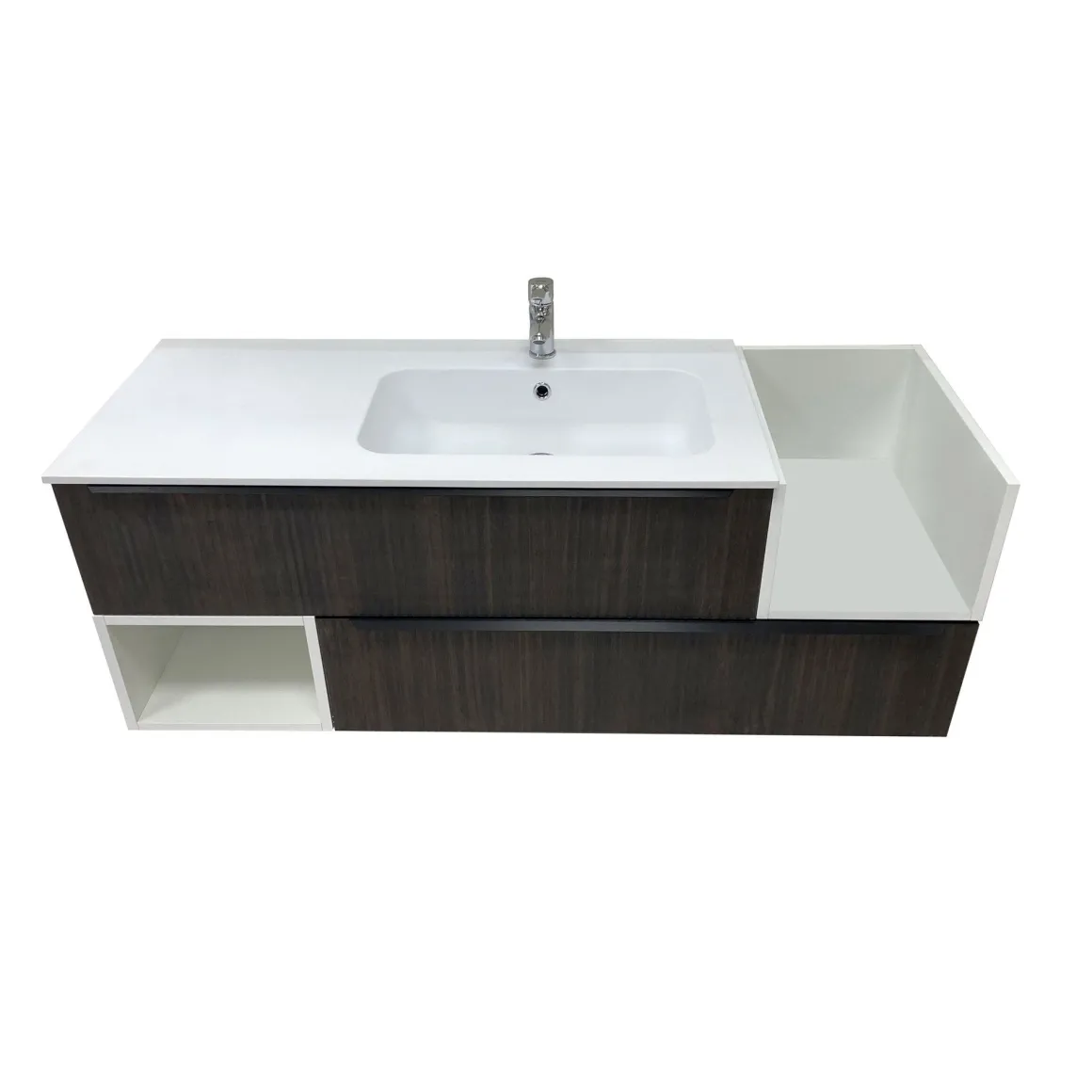 BASE BAGNO SOSPESA MOD. B201 CM 140 COLORE LAOS E BIANCO OPACO