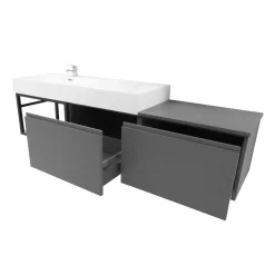 BASE BAGNO SOSPESA MOD. B-GO CM 180 LACCATO PELTRO SABBIATO