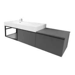BASE BAGNO SOSPESA MOD. B-GO CM 180 LACCATO PELTRO SABBIATO