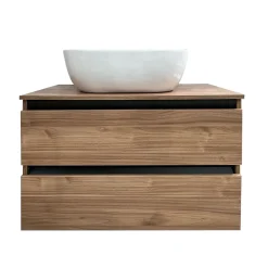 BASE BAGNO SOSPESA MOD. CUBE CM 80 NOCE