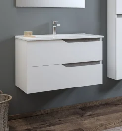 BASE BAGNO SOSPESA MOD. GRACE 2 CM 82 BIANCO LUCIDO