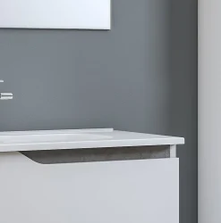 BASE BAGNO SOSPESA MOD. GRACE 2 CM 82 BIANCO LUCIDO