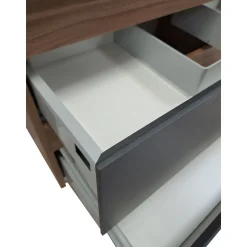 BASE BAGNO SOSPESA MOD. GRACE4 CM 82 NOCE E GRAFITE OPACO