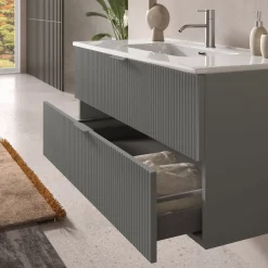 BASE BAGNO SOSPESA MOD. LINE CM 102 GRIGIO OPACO