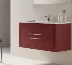 BASE BAGNO SOSPESA MOD. MAYA2 CM 81 RUGGINE OPACO CON SERIGRAFIA
