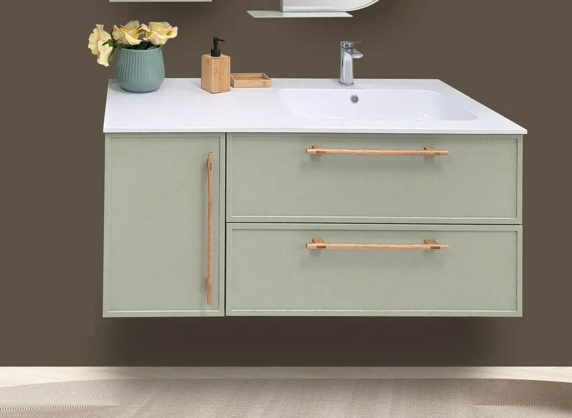 BASE BAGNO SOSPESA MOD. PICTA CM 120 AGAVE OPACO