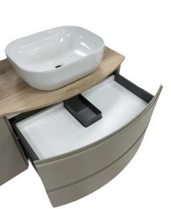 BASE BAGNO SOSPESA MOD. SFERA CM 121 TORTORA OPACO