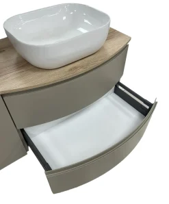 BASE BAGNO SOSPESA MOD. SFERA CM 121 TORTORA OPACO
