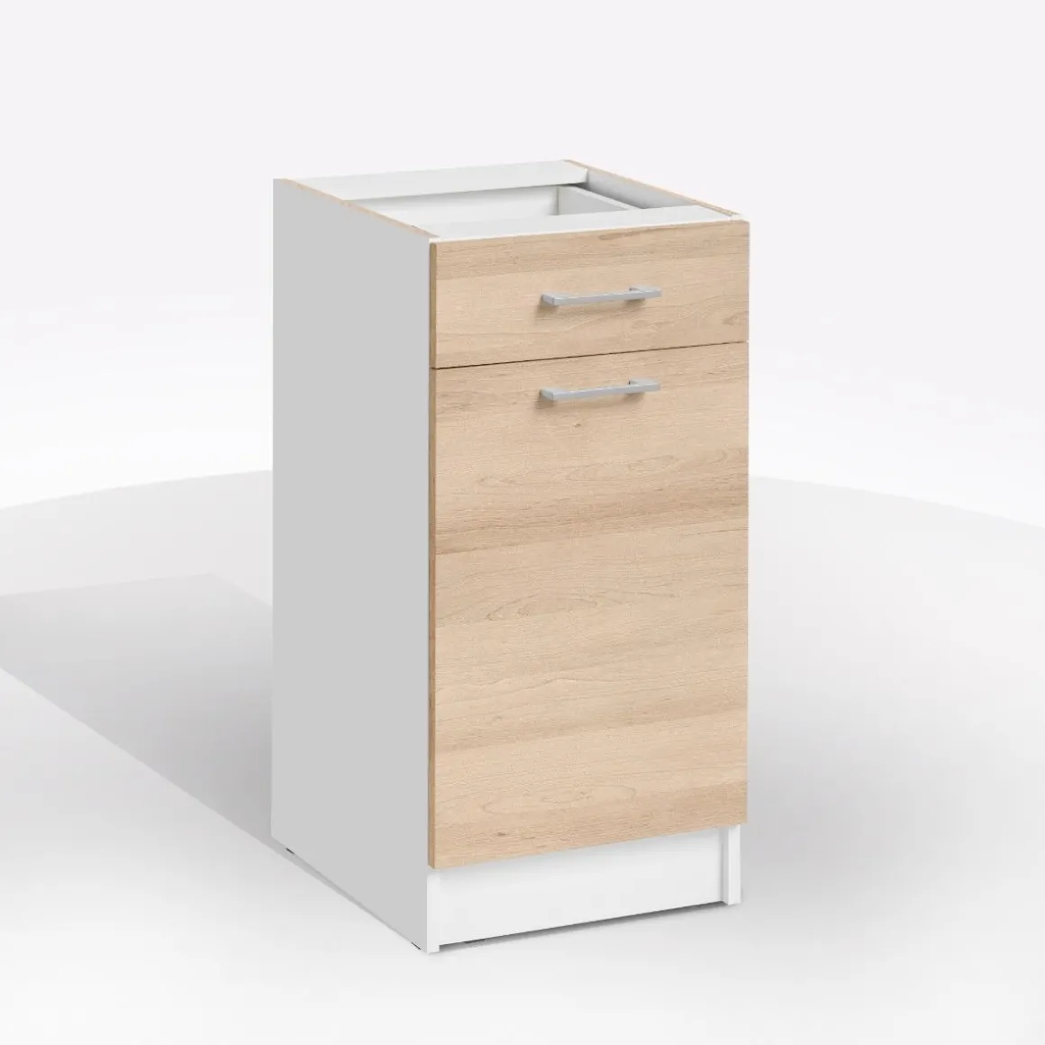Base Eco Cm 40x46 H.82 Bianco E Rovere Artisan in Offerta