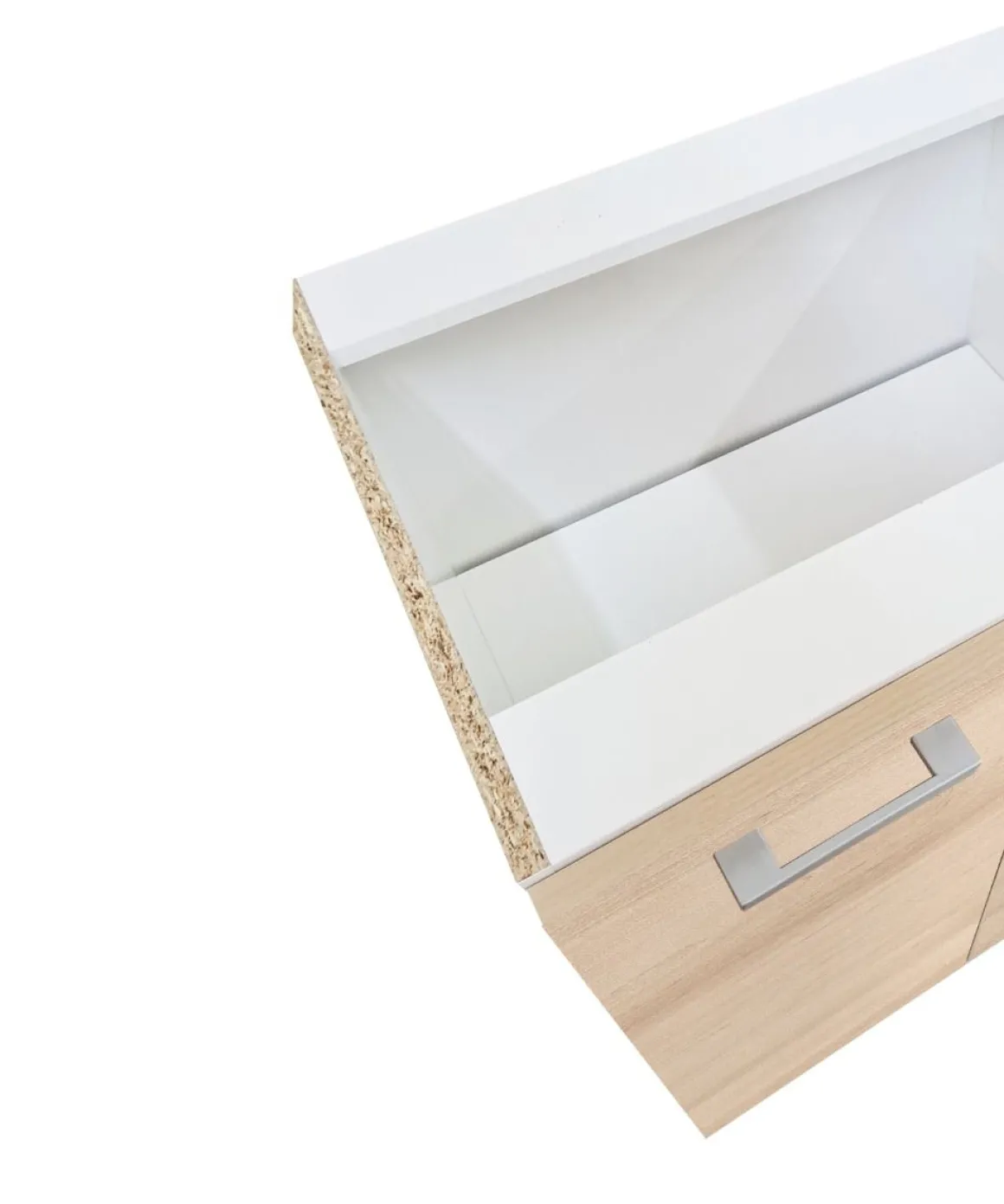 Base Eco Cm 40x46 H.82 Bianco E Rovere Artisan in Offerta