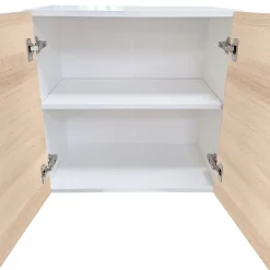 BASE ECO CM 60X46 H.82 BIANCO E ROVERE ARTISAN