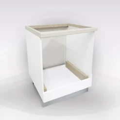 BASE MIRA CM 60 PER INCASSO FORNO E PIANO COTTURA BIANCO LUCIDO