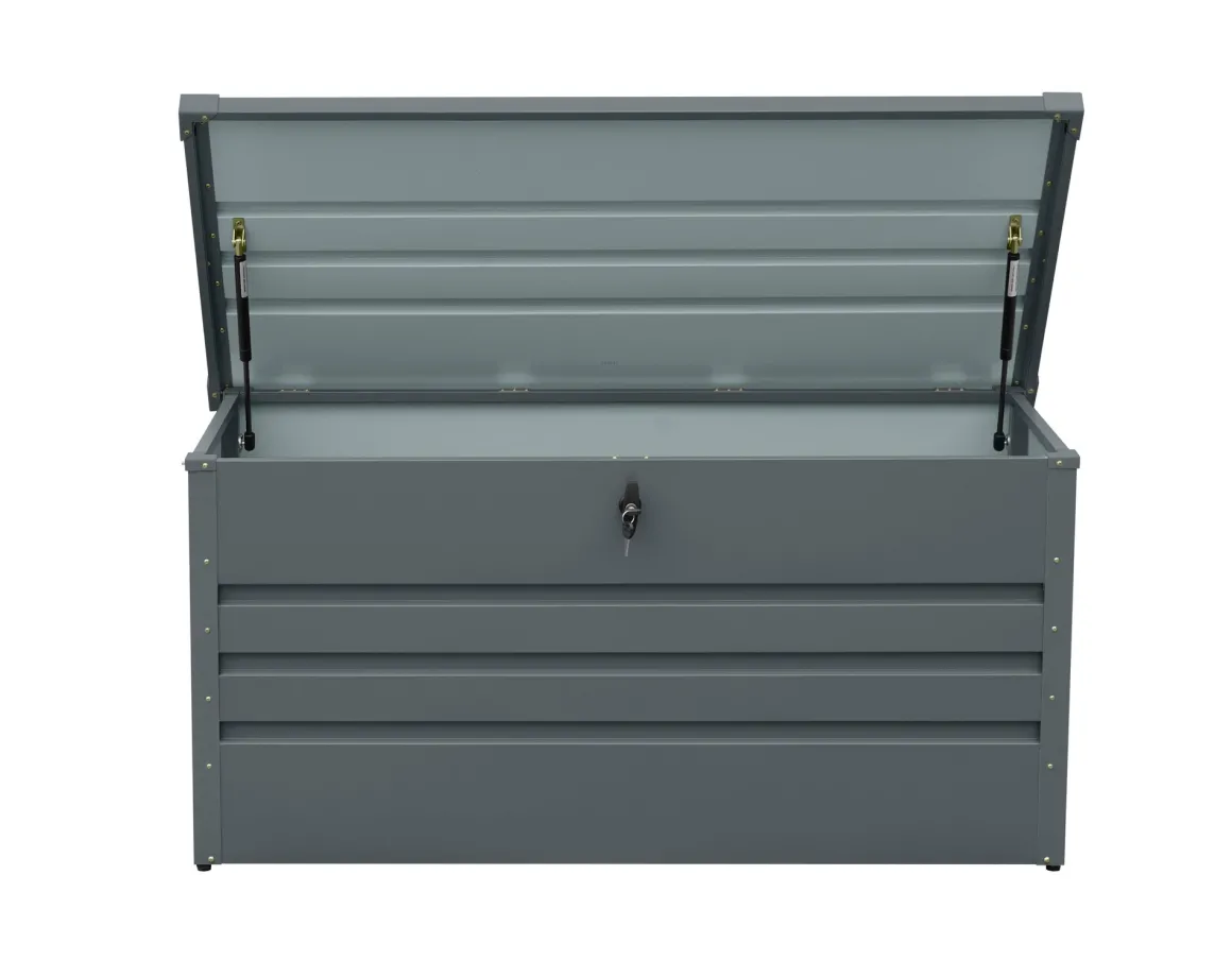 BAULE DA ESTERNO CM 132X60 H 62 ACCIAIO ANTRACITE: vendita online BAULE DA ESTERNO CM 132X60 H 62 ACCIAIO ANTRACITE in offerta