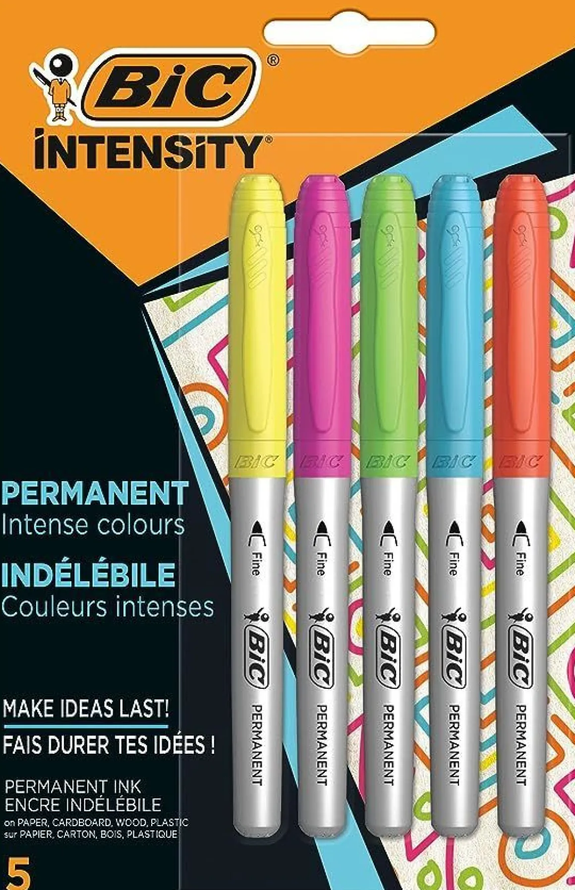 BIC - SET 5 MARCATORI PERMANENTI INTENSITY : vendita online BIC - SET 5 MARCATORI PERMANENTI INTENSITY in offerta