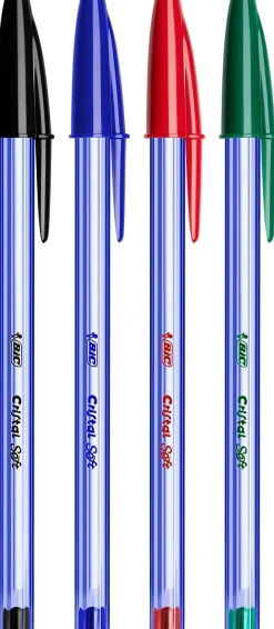 BIC - SET 4 PENNE A SFERA CRISTAL SOFT COLORI ASSORTITI: vendita online BIC - SET 4 PENNE A SFERA CRISTAL SOFT COLORI ASSORTITI in offerta