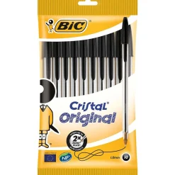 BIC - SET 10 PENNE CRISTAL ORIGINAL NERE: vendita online BIC - SET 10 PENNE CRISTAL ORIGINAL NERE in offerta