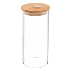 BICCHIERE CON CANNUCCIA PALM COCKTAIL IN VETRO E BAMBU 40CL