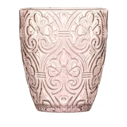 BICCHIERE DA ACQUA LINEA CORINTO IN VETRO ROSA 300ML