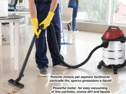 BIDONE ASPIRA SOLIDI E LIQUIDI 20LT DIAM. 33 H. 45
