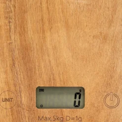 BILANCIA DA CUCINA DIGITALE MOD. HARMONY IN ACACIA E PP 21.5X15CM