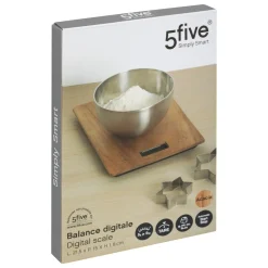 BILANCIA DA CUCINA DIGITALE MOD. HARMONY IN ACACIA E PP 21.5X15CM