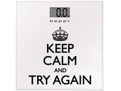 BILANCIA DIGITALE KEEP CALM 30X30X1.85CM VETRO TEMPERATO