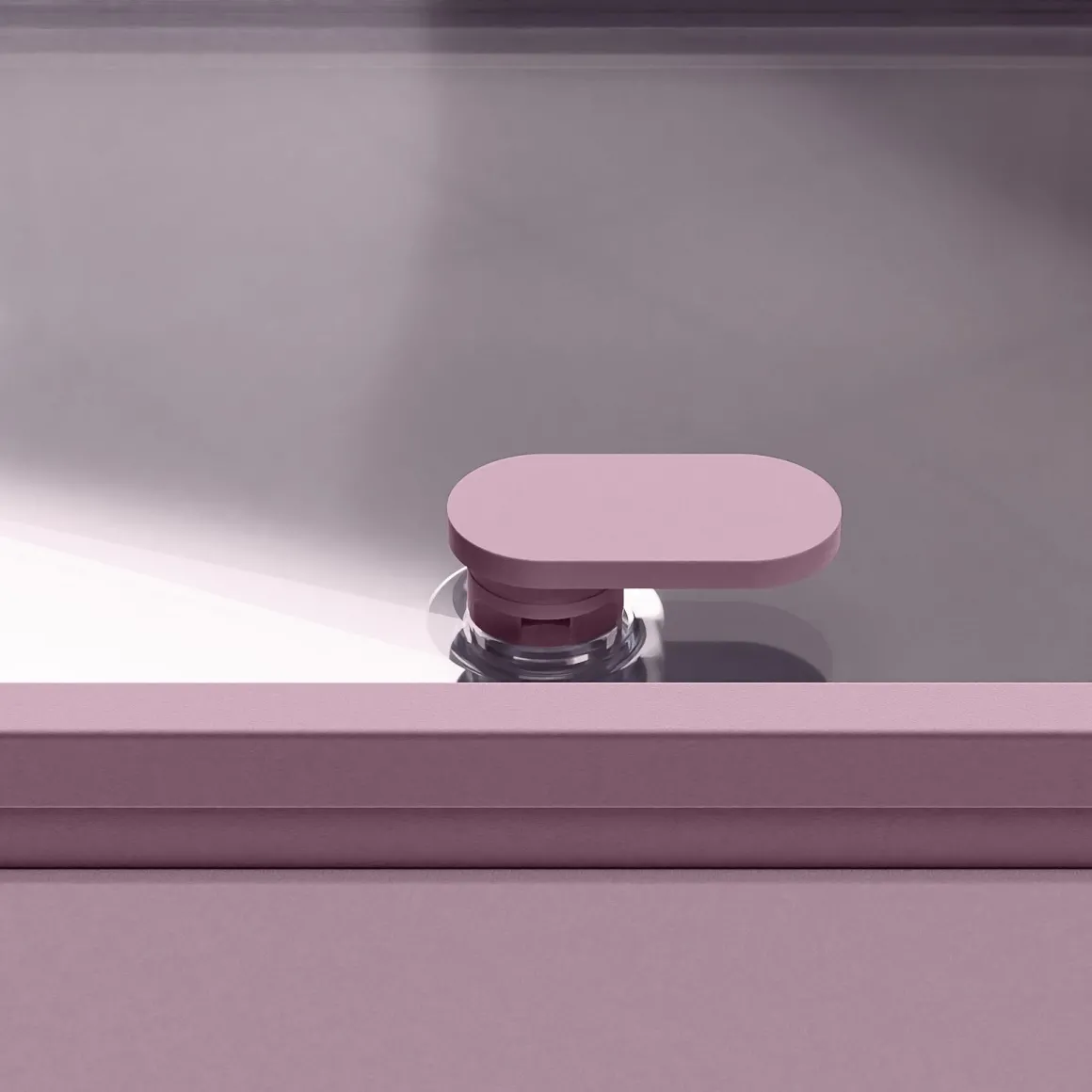 BLIM PLUS - CONTENITORE PEEK BOX QUADRO MAUVE 13.3X13.3X10CM 1.3LT