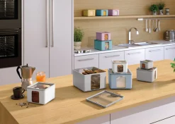 BLIM PLUS - CONTENITORE PEEK BOX QUADRO ARCTIC WHITE 13.3X13.3X10CM 1.3LT