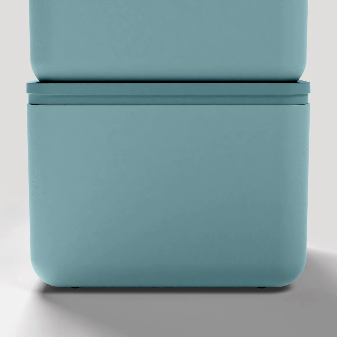BLIM PLUS - CONTENITORE PEEK BOX QUADRO TEAL 13.3X13.3X10CM 1.3LT