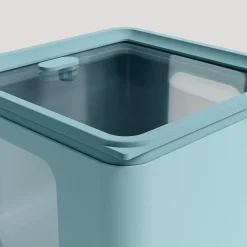 BLIM PLUS - CONTENITORE PEEK BOX QUADRO TEAL 13.3X13.3X10CM 1.3LT
