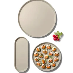 BLIM PLUS - VASSOIO IN POLIPROPILENE LINEA ATENA 30X3CM GRIGIO MOKA