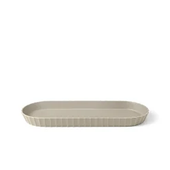 BLIM PLUS - VASSOIO IN POLIPROPILENE LINEA MINERVA 37.5X15CM GRIGIO MOKA