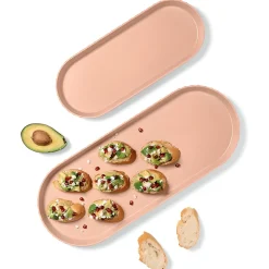 BLIM PLUS - VASSOIO IN POLIPROPILENE LINEA MINERVA 37.5X15CM ROSA