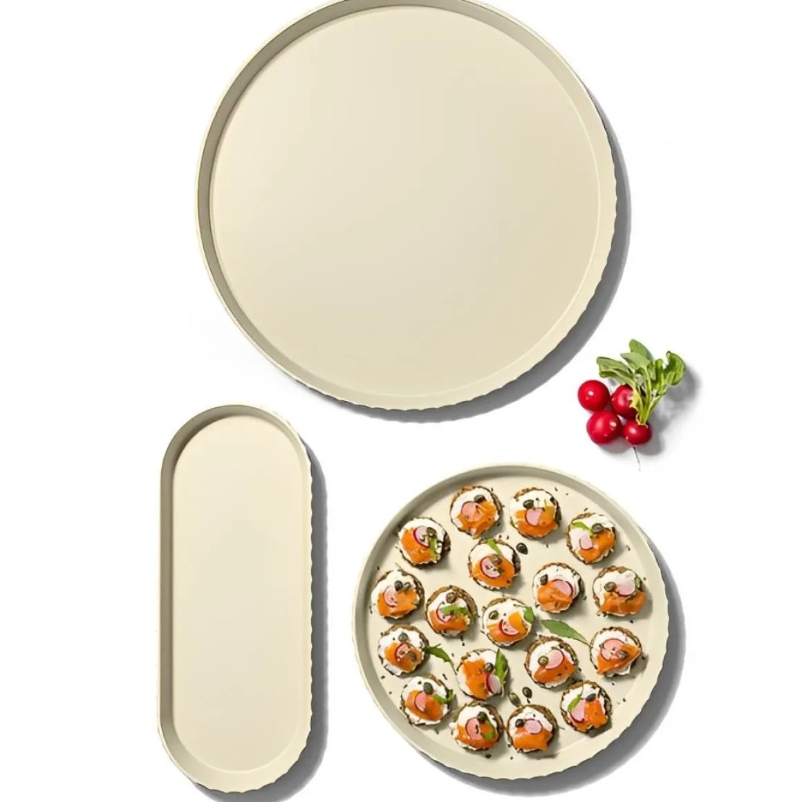 BLIM PLUS - VASSOIO IN POLIPROPILENE LINEA ATENA 40X3CM CREMA