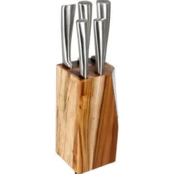 BLOCCO IN LEGNO CON 5 COLTELLI