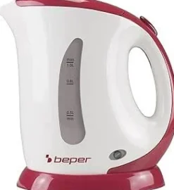 Bollitore Elettrico 1lt In Acciaio Bianco e Roosso in offerta