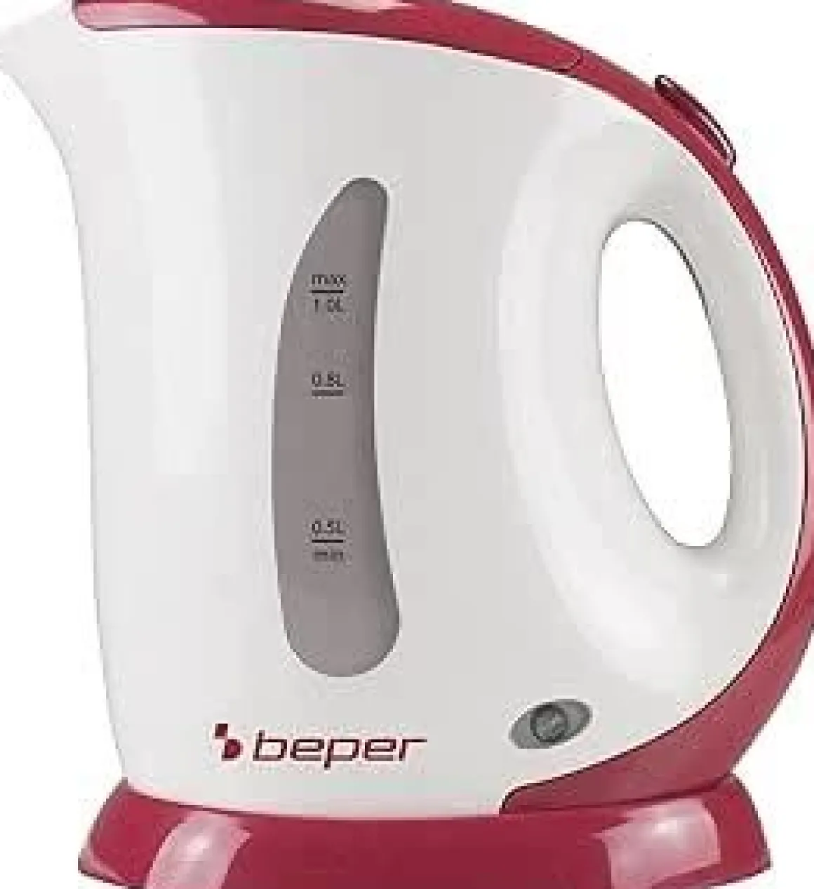 Bollitore Elettrico 1lt In Acciaio Bianco e Roosso in offerta