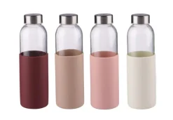 BORRACCIA TERMICA IN VETRO E SILICONE 500ML 24X6 CM ASSORTITA: vendita online BORRACCIA TERMICA IN VETRO E SILICONE 500ML 24X6 CM ASSORTITA in offerta