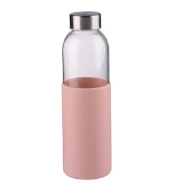 BORRACCIA TERMICA IN VETRO E SILICONE 500ML 24X6 CM ASSORTITA: vendita online BORRACCIA TERMICA IN VETRO E SILICONE 500ML 24X6 CM ASSORTITA in offerta